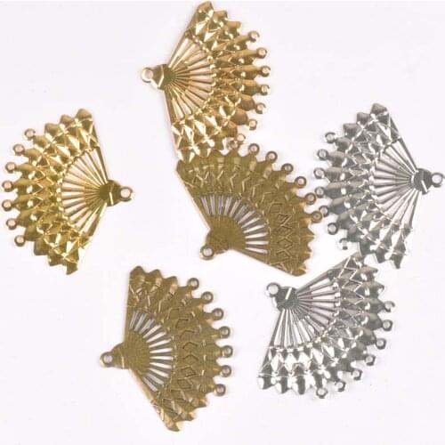 10Pcs gold silver and Bronze Filigree Flower Wraps Connectors Metal Crafts Decoration DIY Findings Connectors 57x44mm YKL0738