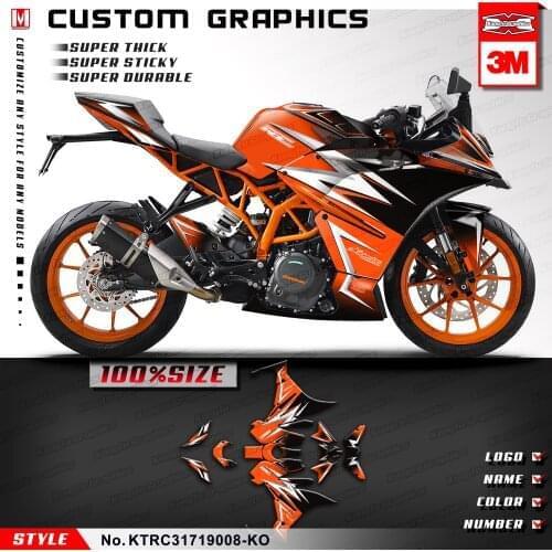 KUNGFU GRAPHICS Motorcy Decal Personalised Design Sticker for RC 250 390 RC250 RC390 2017 2018 2019 2020 Heatproof Waterproof