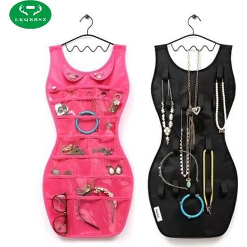 LKQBBSZ Hanging Jewelry Display Holder Storage Bracelet Earring Ring Pouch Organizer Jewelry Necklace Bag