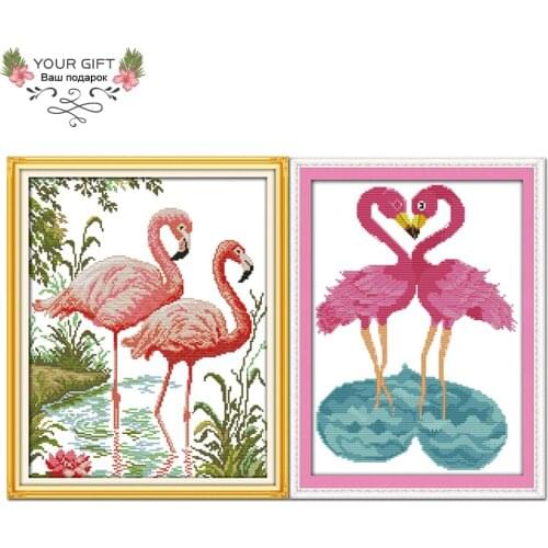 Joy Sunday D419D684 Free Shipping Home Decor Snow Leopard Leopard In Fowers Animal Cross Stitch Kits