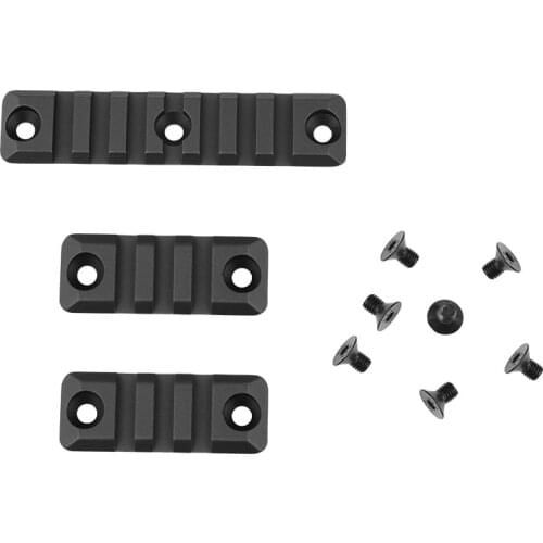 3 Piece Set Gel Blaster 3/7 Slot for SMR 416 Handguard Rail Aluminum Picatinny Rail Mount Handguard Section Paintball Accessory