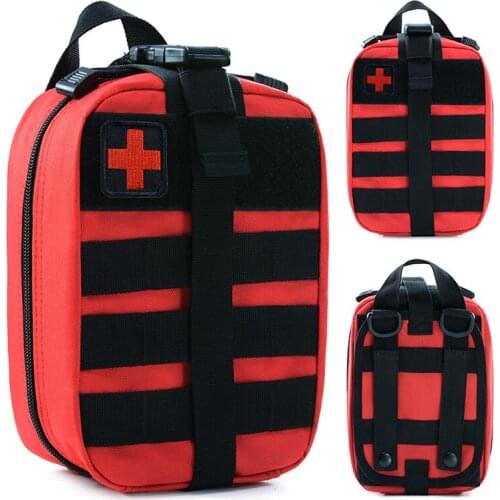 Nylon First Aid Bag Tactical Medical EMT Pouch Outdoor Molle EDC Pouch Utility Gadget Belt Portable Waterproof Camping Hiking