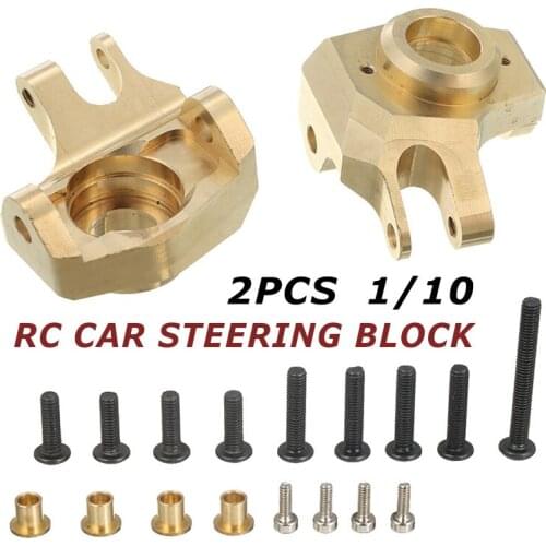 New 2Pcs Weighten Copper Steering Block Heavy Duty Spare Part for 1:10 RC Crawler Car Part Accessories