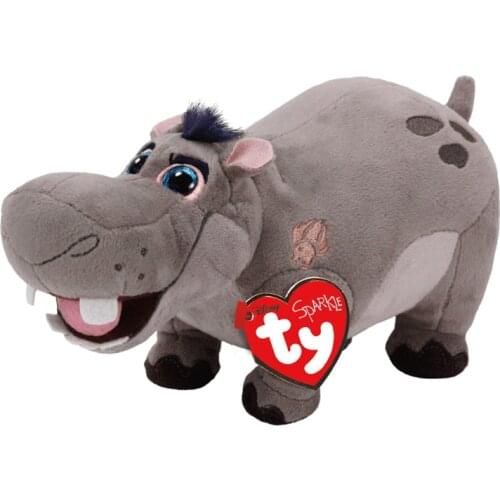 New 15 CM TY Beanie Hippopotamus with Big Blue Eyes Cute Plush Baby Toy Stuffed Animal Doll Children Christmas Birthday Gift