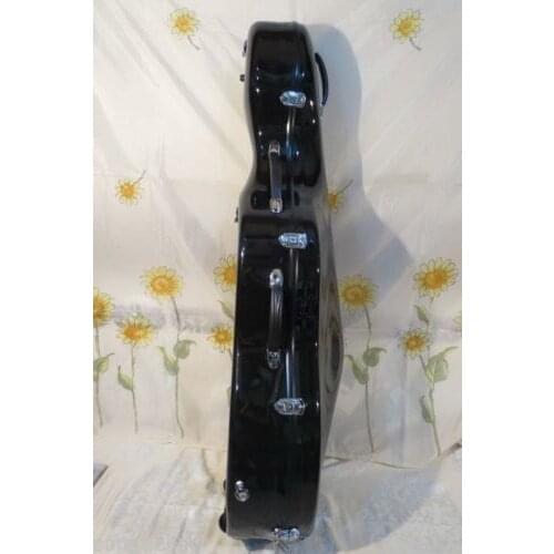 Great 3/4 black fiberglass cello hard case w/wheells #6714