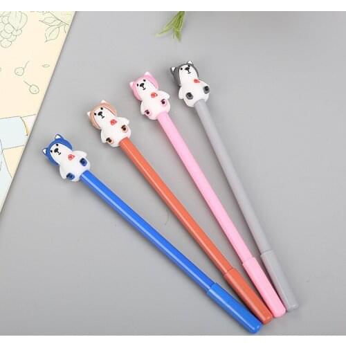 40 Pcs Creative Stationery Stereo Gel Head Neutral Pen Cute Student Cartoon Polar Bear Office Pen Kawaii School Stationery