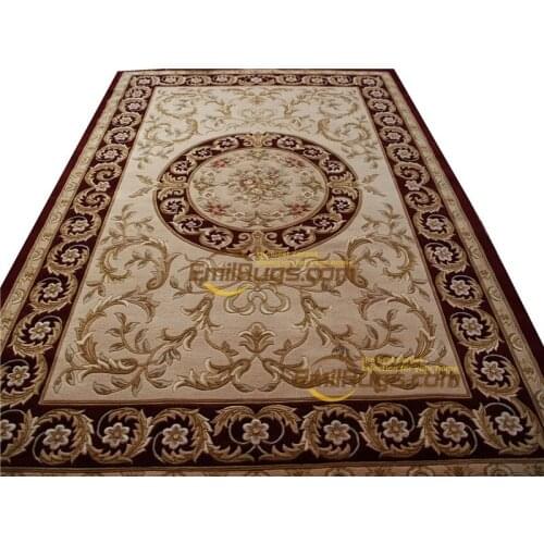 Handwoven wool carpets wool french carpet About Hand-knotted Thick Plush Savonnerie Rug 6.56' X 9.84'carpet 3d carpet