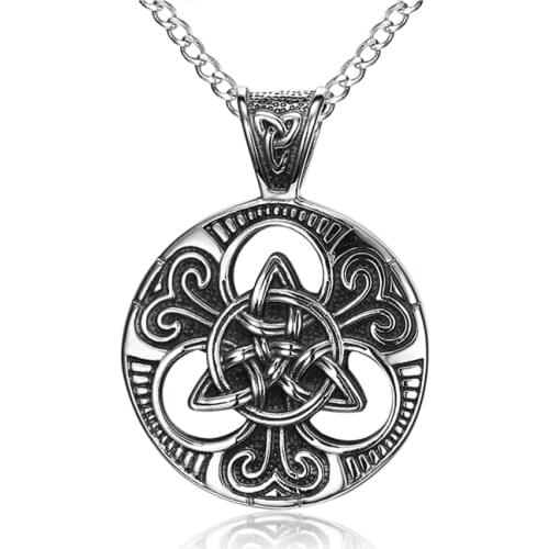 Scottish Irish Inifity Knot Eternity Cross Trinity Pendant Necklace Rock Rock Norse Vikings Amulet Symbol Jewelry free chain