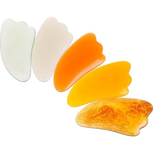 Resin Guasha Scraping Massage Tool Neck Massager Guasha Board SPA Scraper For Face Leg Back Arm Beauty Massage Tool New