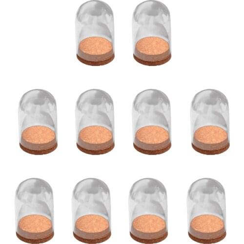 MagiDeal 10 Pcs Glass Dome Shaped Cover Dry Flower Display Terrarium Figurines Display Borosilicate Glass Decorative DIY Crafts