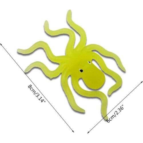 T5EC Octopus Toys for Babies Bath Time Solid Color Soft Rubber Does Not Fade Can Float on the Water with No Peculiar Smell