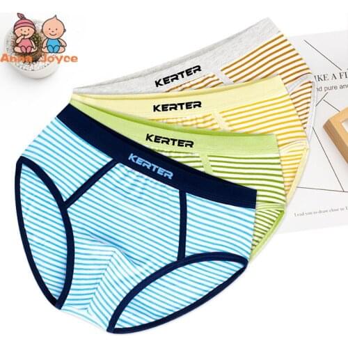 4Pcs/Lot Boy Underwear Triangle Cotton Childrens Underwear Boys Teen Underpants Boys Briefs Suit 3-14 Years