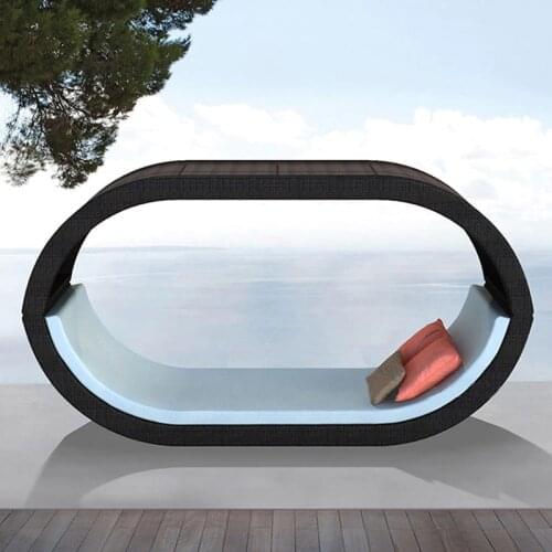 Outdoor Rattan Bed Swimming Pool Hotel Villa Terrace Leisure Courtyard Lazy Resort Lounge Chair