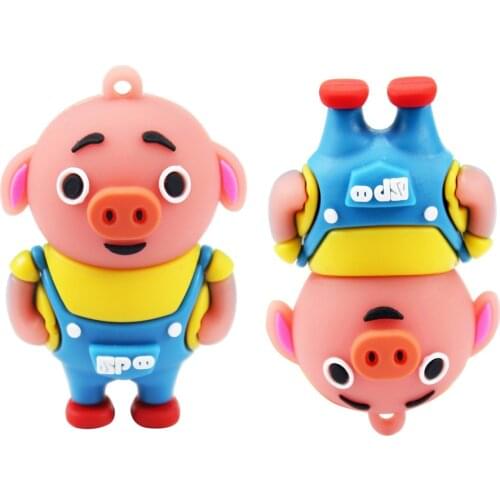 Cartoon animal cute pig model usb2.0 4GB 8GB 16GB 32GB 64GB pen drive USB Flash Drive creative gift Stick Pendrive