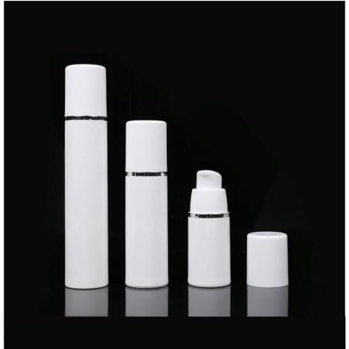50ml white airless vacuum pump bottle for lotion emulsion serum hyaluronic toner foundation skin care cosmetic packing