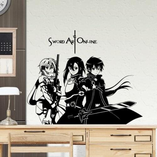 Sword Art Online Wall Decal Sao Vinyl Wall Stickers Decal Decor Home Decoration Anime Car Sticker