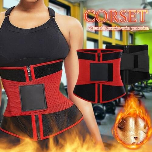 Women Waist Trainer Corset Top Shapers Zipper Belts Corset Sports With Breastplate Stylish Tunic Corset Lumbar Belt