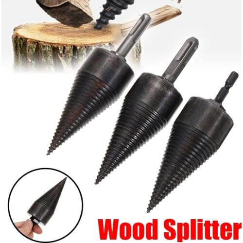 High Speed Twist Firewood Splitter Machine Drill Wood Cone Reamer Punch Driver Drill Bit Split Drilling Tools 100*42mm
