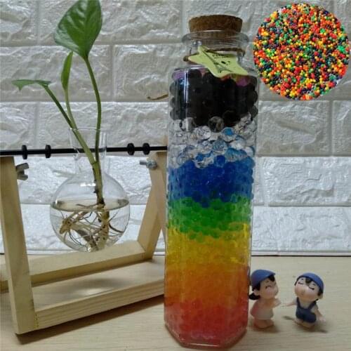 10000Pcs/Set Colorful Pearl Gel Ball Polymer Hydrogel Water Beads Grow Up Water Balls Wedding Plants Drift Bottle Making Decor