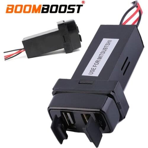 12V 2.1A For Mitsubishi Dual USB Car Charger USB Ports Socket Dashboard USB Car Charger