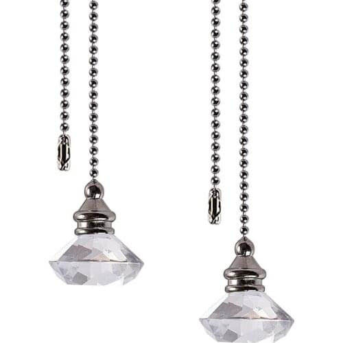 Clear Fashion Crystal Light Cord Pull Handle Ceiling Window Hanging Suncatcher 12 Inch Ball Chain Drop Shipping