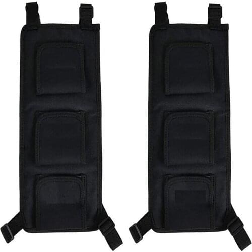 2Pcs Universal Car Fishing Rod Holder Cover Webbing+Oxford Cloth Fishing Rod Storage Bag Vehicle Backseat Holds Fishing Tools