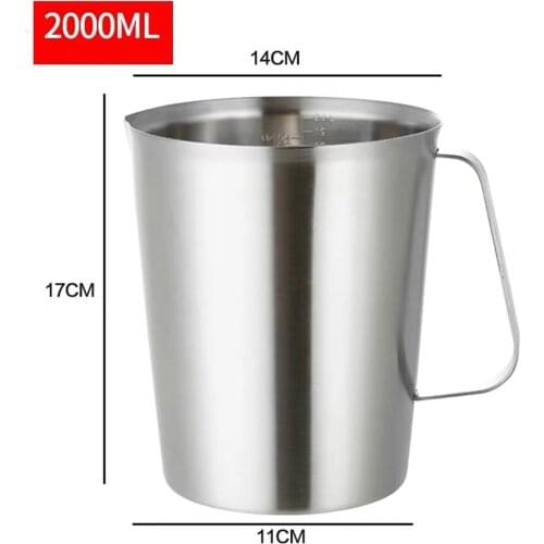 2000ml Measuring Cup Kitchen Scales Beaker Sanitary Stainless Steel SUS304 Baking Homebrew