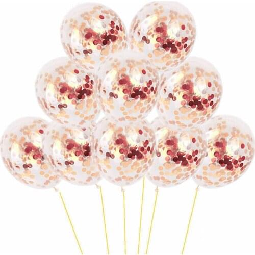 50pcs12 inch gold glitter confetti transparent latex balloons wedding birthday new store opening party decoration supplies