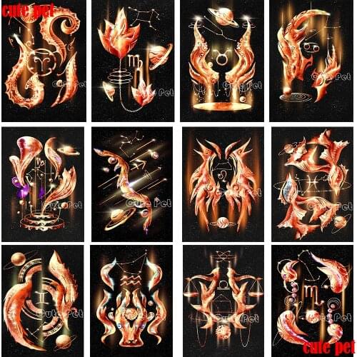 5D Home Decor Diamond Painting Starry golden constellations icon Sale Rhinestones Cross Stitch Diamond Embroidery Full Display