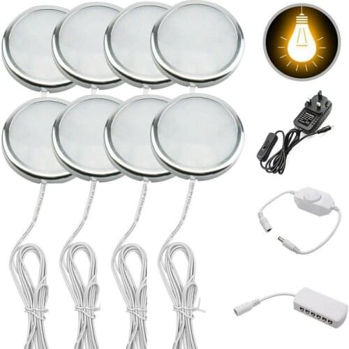 8pcs Warm 3000K Reading Lamp 12V Interior LED Spot Lights 2.5W Car Lights For RV Camper Van Caravan Motorhome