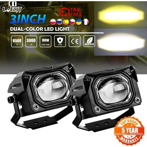 CO LIGHT 2021 New 3inch 120000LM Led Work Light 6000K 3000K Fog Lamp Driving Led Beams DRL for Tractor Motocycle Truck Boat Lada