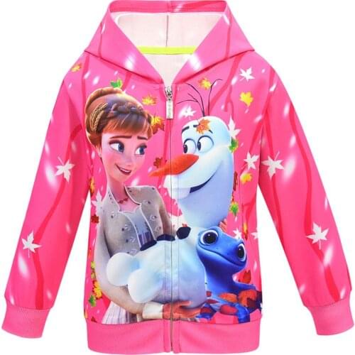 Disney Frozen Girls Coat Elsa Anna Sweatshirt For Girls Printing Kid Clothes Toddler Girls Sweatshirt Children Clothing