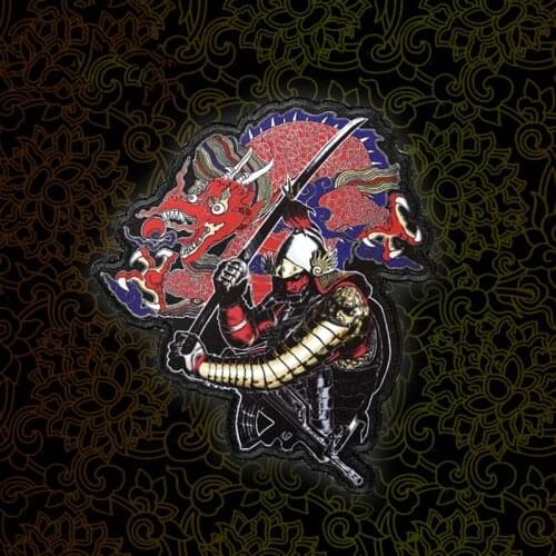 Chinese Elements Tactical Warrior Patch Great Ming Empire Samurai Guards Velcro Chapter Patches For Clothing Backpack Vest