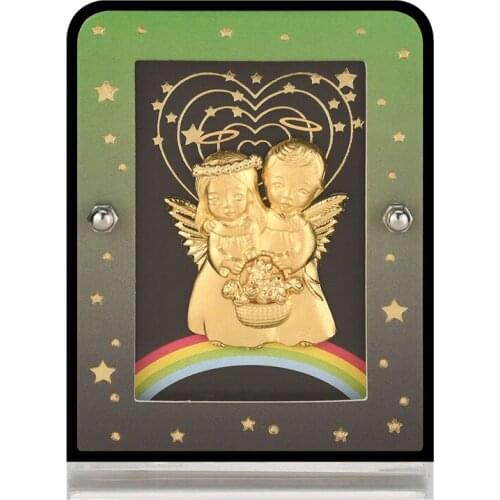 Lovers Doll Gold Foil Statue Decoration Cartoon Couple Pictures Desktop Car Ornaments Home Decor Crafts Valentines Day gift