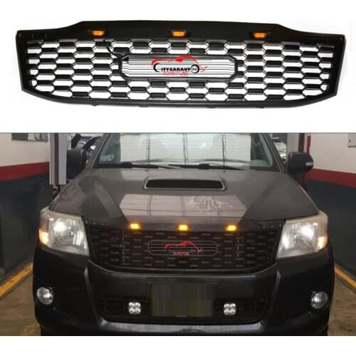 For Hilux Racing Grill For Hilux Vigo 2012 2013 2014 Modified Car Front Grill Mesh Bumper Grilles Grille For Trims