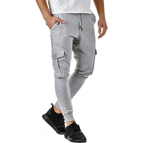 Mens Sports Pants Training Sports Pants Gym Trousers Men Autumn Winter Casual Tight Solid Multipocket Running Sports Sweatpants