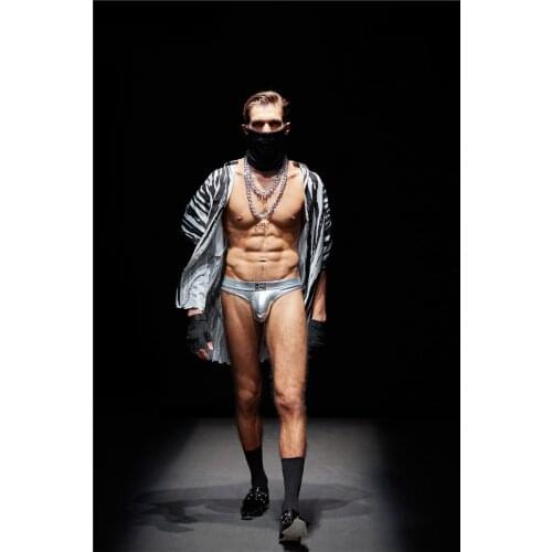 New Sexy Mens Underpants Wet-Look Lingerie U Convex G-string T-back Seamless Soft Underwear Shorts Male Panties