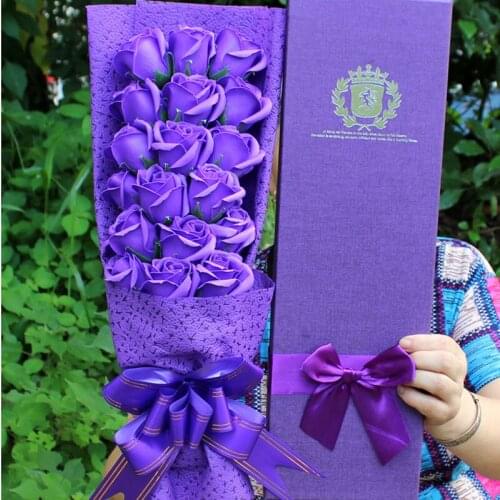 New Purple flower elegant cartoon plush bouquet Valentines Day Gifts