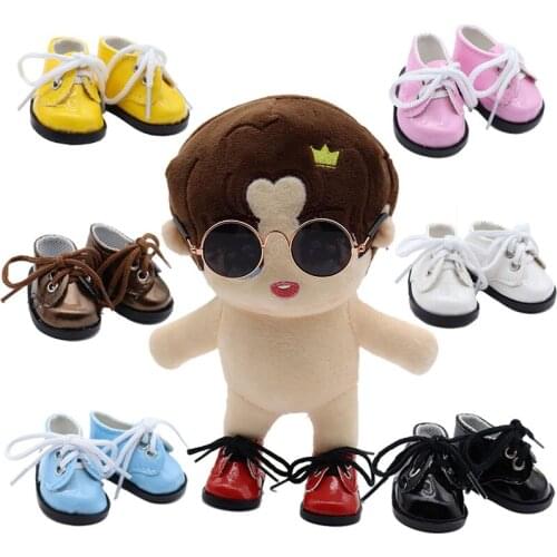 5CM PU Shoes for BJD/EXO Doll Mini Fashion Doll Shoes for 14 Inch Doll Russian DIY Handmade Doll Accessories