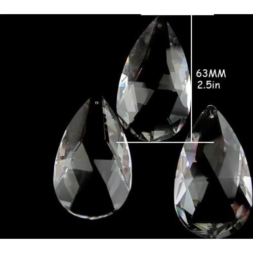 10pcs/Lot , Free Shipping, 63mm Crystal Curtain Pendant , Crystal Chandelier Pendant For DIY Curtain , Chandelier Parts