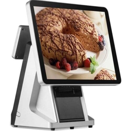 Nice pos all in one desktop 15 inch capacitive touch screen Pos System Restaurant pos terminal with VFD