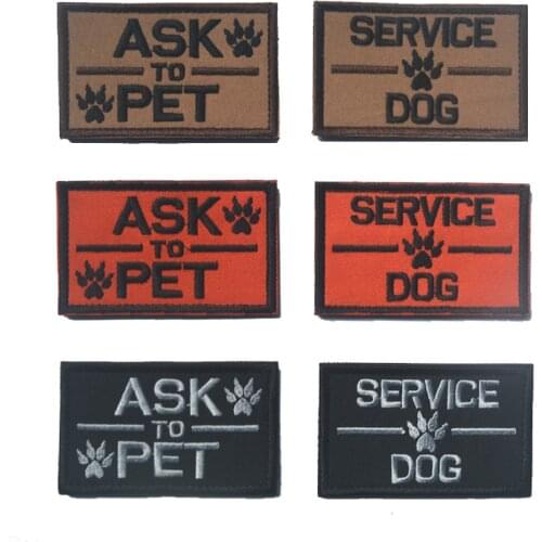 Pet Backpack Armband Service Dog K9 Patch Embroidery Personalized Clothing Accessories Reusable Pasted Cloth Stickers