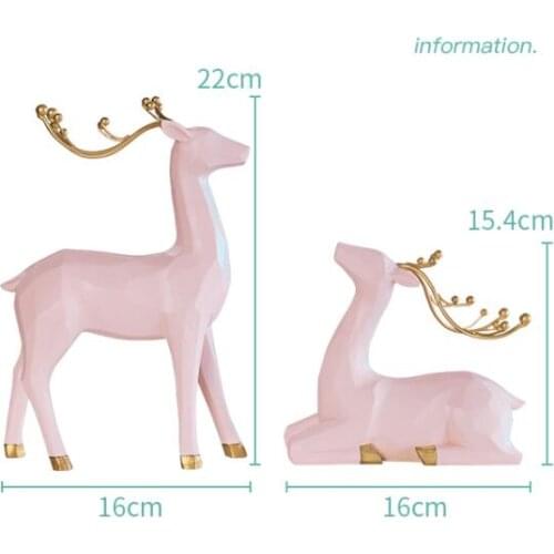 Pink deer,decoration pink deer, resin deer