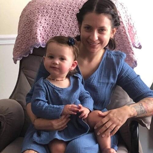 Family Matching Pajamas Baby Girls Bathrobe Children Home Clothing Mother Amd Daughter Dress Clothes Pajamas Kids Sleepwear