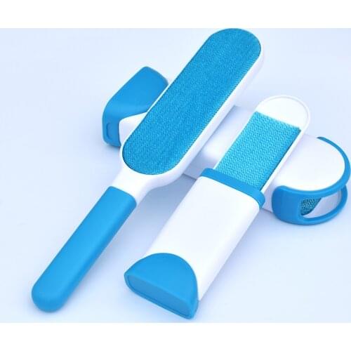 Pet Hair Remover Brush Reusable Double-Side Dog Hair Lint Remover Brush Portable Magic Fur & Dust Cleaning Furniture Pet Brush