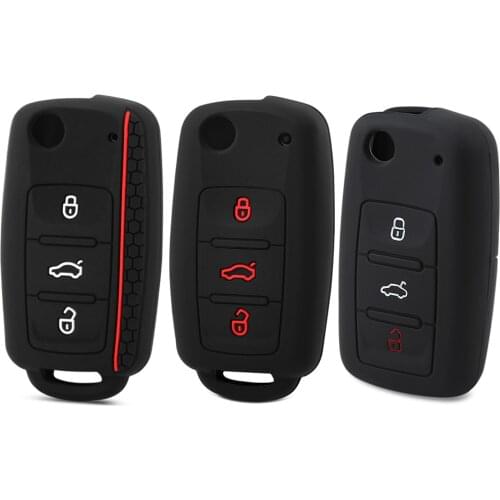 Silicone car key cover case for Volkswagen polo passat golf 5 6 jetta tiguan Gol CrossFox Plus Eos Scirocco Beetle car styling