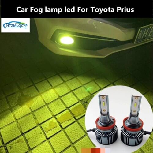 Car Fog lamp led For Toyota Prius 2005-2015 car lamp modified decorative accessories front fog bulb 12V 6000K 30W Prius