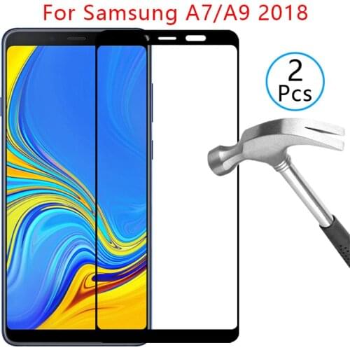 9d screen protector tempered glass case for samsung a7 a9 2018 cover on galaxy a 7 9 7a 9a a72018 a92018 protective phone coque