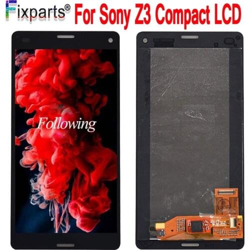 Black/White 4.6" For Sony Xperia Z3 mini D5803 D5833 LCD Display Touch Screen Digitizer Assembly For Sony Z3 Compact LCD