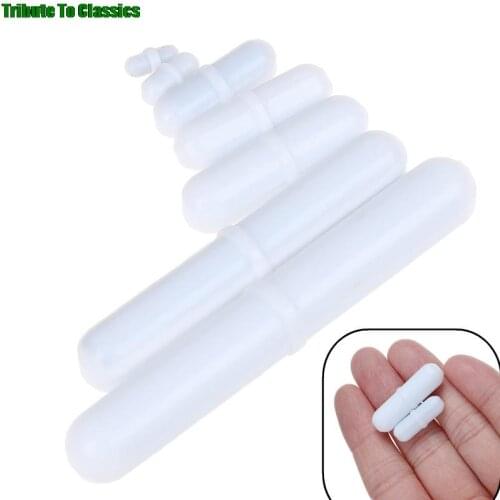 1pc PTFE Magnetic Stirrer Mixer Stir Bar White Color Without Pivot Ring 7 Sizes